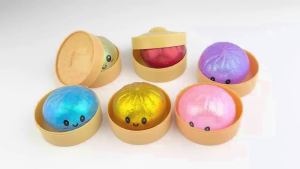New Glitter Dumpling Glitter Dumpling Squishy with 24PCS Box Dumplings Sensory Squeeze Toy for Stress Relief