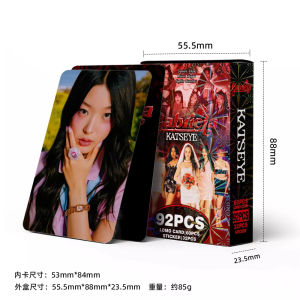 92Pcs/Set Kpop Idol KATSEYE New Album BEAUTIFULCHAOS Lomo Cards LARA DANIELA HD Printd Photocards Stickers MANON MEGAN Fans Gift