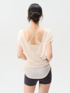 YUANQINVHAI | Breathable Comfortable Short Sleeve Yoga Top
