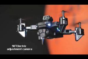 KY605S RC Drone 4K Professional With Three Camera Wide Angle Optical Flow Localization Four-way Obstacle Avoidance Drone (Only Black Yellow color))