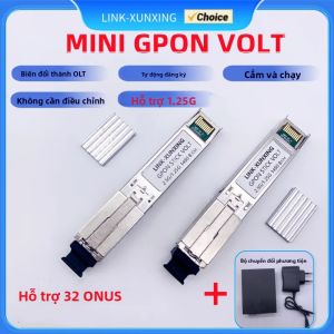 MINI GPON OLT Stick VOLT Mô-đun Quang Học SFP+ 1.25G Hỗ Trợ 32onus Plug-and-Play Mô-đun Đơn OLT