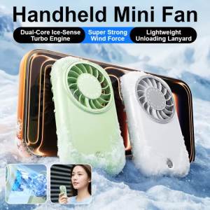Quạt Cầm Tay Mini Di Động Tốc Độ Cao Sạc Được Nhỏ Gọn Dùng Ngoài Trời Tiện Dụng Khi Di Chuyển