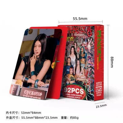92Pcs/Set Kpop Idol KATSEYE New Album BEAUTIFULCHAOS Lomo Cards LARA DANIELA HD Printd Photocards Stickers MANON MEGAN Fans Gift