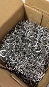M6 M8 M9 M10 M12 M13-M40 304 Stainless Steel C Type External Circlip for Bearing Shaft Retaining Clip Snap Ring Washer GB894.1