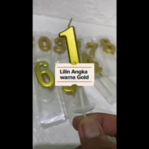Lilin Angka Gold / Lilin Angka Ulangtahun warna Emas