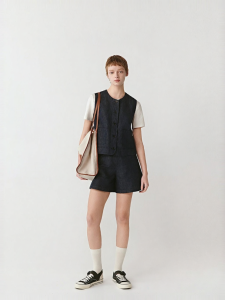 ICICLE | Cotton Linen Color Woven Short Trousers