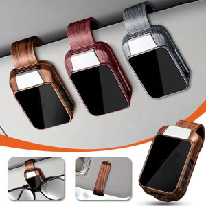 Wood Grain Car Sunglasses Holder Glasses Ticket Card Storage Clip Auto Accessories For Skoda octavia fabia rapid yeti Kodiaq superb octavia a 5 a 7