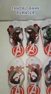 Sandal Jepit Anak Avengers Ironman Uk 26-35