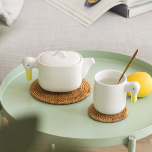 Japanese Style Creative Simple Duck Teapot Tea Set Bowl Cute Animal Hand-painted Underglaze Color Ceramic Cartoon Tea Cup Set Teapot and Tea Set