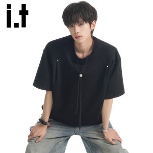 izzue | Punk Style Deco-stitching Short Sleeve T-shirt