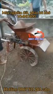 Máy nghiền phân bò khô trộn đất làm phân