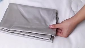 Toppillow Silk Pillow Case 18x28inch 2pcs Envelope Design For Bedding Silky Luxury Plain Color Bolster Case Long Pillowcase