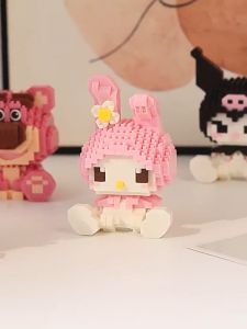 Building Blocks Toys Cute Mini Kuromi My Melody Cinnamoroll Dog DIY Toys 3D Model Education Toys for Girls