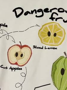 dangerouspeople | Cotton Fruit Print Sorona Brand Fast-Drying Summer T-Shirt for Couples