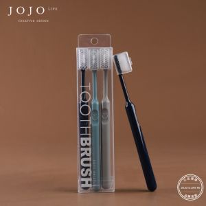 Soft Bristle Adult Toothbrush 3-Pack with Cover JOJOS L. PD.POMEGRANATE. Oral Care Dental Cleaning Tools Candy Flavor