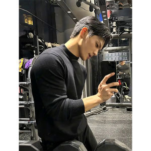 LIUBU | Áo Sweater Nam Form Ôm Cổ Trung Bình Dệt Kim Phù Hợp Thể Thao