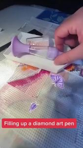 Bút Vẽ Kim Cương 5D Hình Chậu Hoa Dụng Cụ Thêu May Thủ Công DIY Dành Cho Đồ Thủ Công Tại Nhà Bút Vẽ Kim Cương Hình Bình Tre