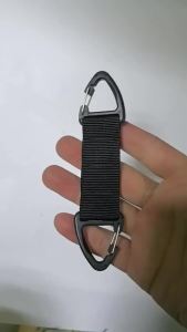 Carabiner Hook Double-headed Quick Release Carabiner Triangle Safe Backpack Key Hook Multifunctional Rotatable Webbing Belt