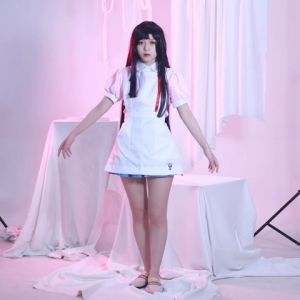 Danganronpa Mikan Tsumiki Anime Cosplay Costume Styled Wig Maid Woman Full Set Fancy Dress Hallooween Suit
