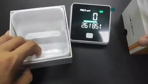 Haptime PM2.5 Detector เครื่องวัดฝุ่น พร้อมจอแสดงผล LED เซนเซอร์อุณหภูมิ และความชื้น ความแม่นยําสูง PM2.5 วัดอุณหภูมิ