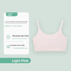 miiow | Cat Girl Teenage Underwear Thin Strap Vest Style For Primary School Students 7 To 14 Years Old Children One Stage Bra