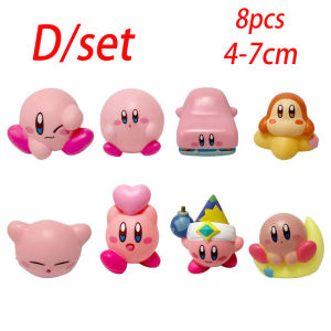 Bandai | Anime Star Kirby Anime Figure Cute Cartoon Pink Kirby Waddle Dee King Dedede Mini Figure Decorative Collection Toy Gifts