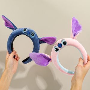 1PC/2PCS Plush hair hoops modeled after Disney animated characters Stitch and his girlfriend Angel