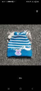 Topi rajut bayi motif zebra lucu/kupluk bayi rajut Newborn 0-8 bulan
