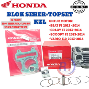KZL BLOK SEHER+TOP SET HONDA ORIGINAL 100% UNTUK MOTOR BEAT FI 2012-2014 SPACY FI 2013-2014 ORIGINAL