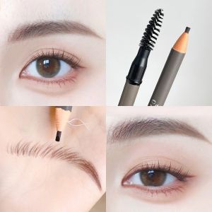 Beginner Double-Headed Eyebrow Pencil! Good Makeup Very Fine Line Drawing Eyebrow Pencil Waterproof Sweat-Proof Smear-Proof Makeup Tear and Pull Wild Eyebrow Pencil for Women