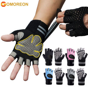 1Pair Workout Gloves Men and Women Weight Lifting Gloves with Wrist Wraps Support for Gym Training Full Palm Protection for Fitness