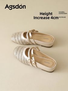 Agsdon | Slip-On Half Sandals Womens Mary Jane Closed-Toe Shoes