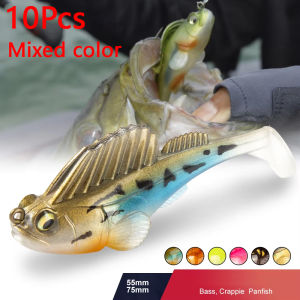 10 Pcs Mixed color Fishing Lure Soft bait Template Soft Lure 7/10/14/18g Swimbait Wobblers For Fishing Pole Saltwater Fish