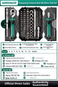 High Hardness Reversible Ratchet Multifunctional Screwdriver Set