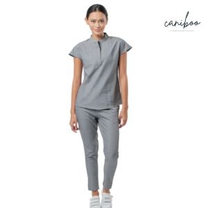 Caniboo AVA womens scrub top- Soft Lightweight Anti-wrinkle Premium Triple Blend Fabric- Doctor Nurse Medical Uniform