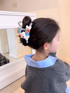 Kẹp tóc gấu bông bọc vải cute kẹp tóc càng cua bền mới nhất 2025