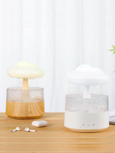 Cloud Shaped Humidifier Bedroom Use Essential Oil Aromatherapy Machine Atmosphere Light Night Light Rain Sound Simulator