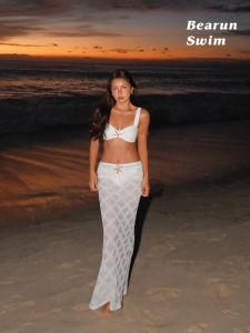 BEARUN SWIM Thermal Bikini Set Womens 2025 Vacation Style Swimsuit Separate Swimwear Skirt Elegant Beach Play for Women