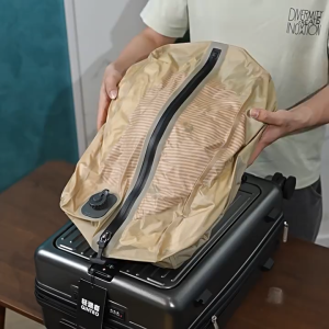 Rechargeable Automatic Vacuum Compression Bag Airtight & Waterproof Storage Pouch Multi-purpose Travel & Camping Wet Items Organizer