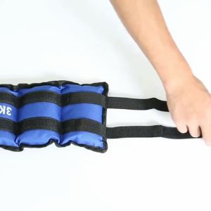 Adjustable Pair Set Leg Ankle Wrist Iron Sand Bag 1-3 Kg 4-6 Weights Strap Strength Training