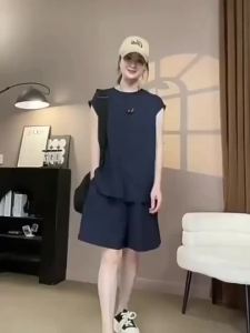 Fashion Comfort Womens Short Sleeve Shirt and Shorts Set