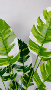 1 PC Large Scale Nordic Style Simulated Banana Leaves Durable Easy To Clean Plastic Indoor Green Plant Decoration