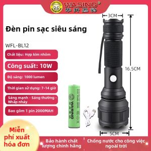 WASING | Đèn Pin LED Sạc Siêu Sáng Chống Nổ