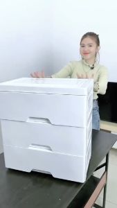 Pocket Dragon Loker Plastik Lemari Plastik Lemari Pakaian Laci Plastik Kabinet Drawer Storage Cabinet [Garansi lima tahun]