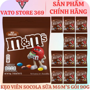 Kẹo socola sữa M&M milk chocolate nâu gói 90g