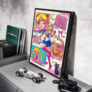 Kayou | Frameless DIY Oil Painting Kit Sailor Moon Artwork Paint By Numbers Canvas Wall Art for Home Living Room Decor Gift