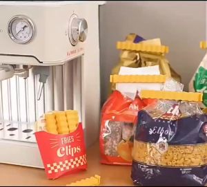 NASIUDUK PENJEPIT KEMASAN KENTANG klip sisa makanan klip kemasan isi 12 snack klip tempelan kulkas K042
