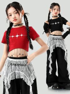 XINGYULI | Crop Top Jazz and Street Dance Performance Outfit for Girls