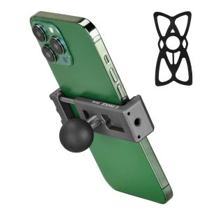 FANAUE Bike Bicycle Mobile Phone Holder 360 View Universal Aluminium Alloy Motorcycle Phone Holder For RAM Mounts with 1 Ball