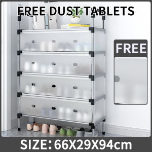 Simple dustproof shoe cabinet 3/4/5/6 Layer with cover shoe rack stackable shoe box multifunctional storage rack
